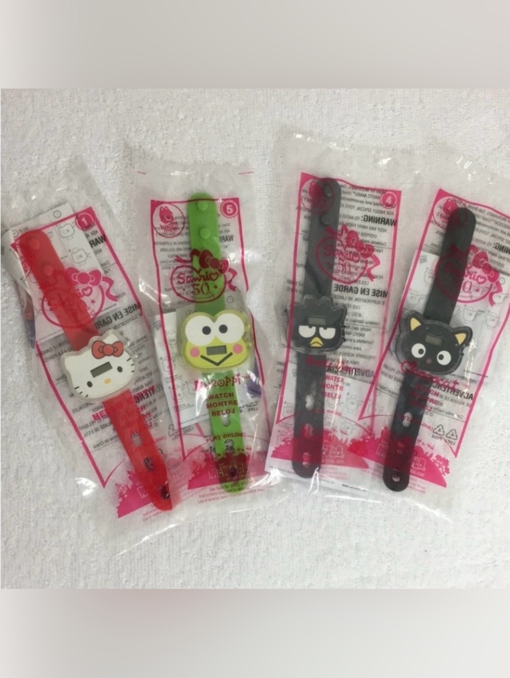 NWT New Vintage Hello Kitty Batzmaru Kerropi Chococat Sanrio x McDonalds Watches